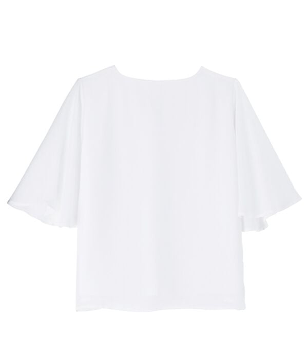 RANAN（ラナン）の「【ひんやり】フレアー袖シフォンブラウス（ブラウス）」｜詳細画像