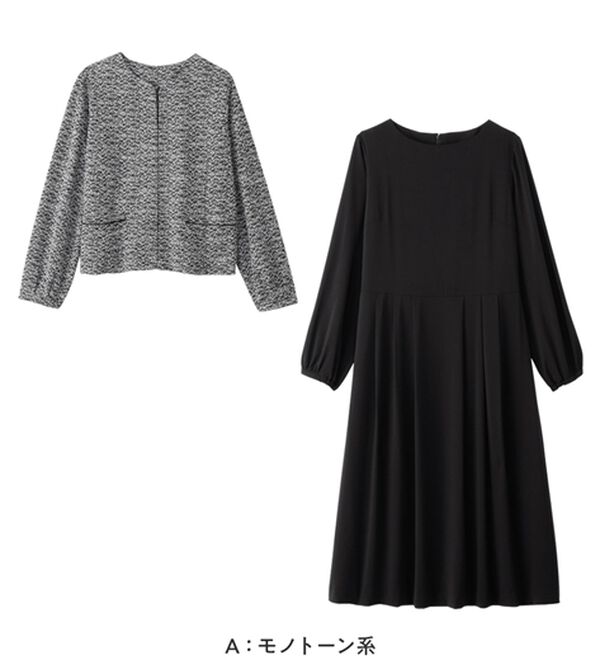 Viola e Viola（ヴィオラ エ ヴィオラ）の「【２点セット】選べる！華やかワンピースアンサンブルスーツ（ワンピースセットスーツ）」｜詳細画像