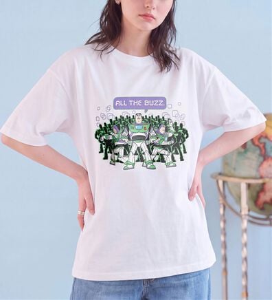 「＜Disney＞【トイ・ストーリー5】プリントワイドTシャツ（カットソー）」