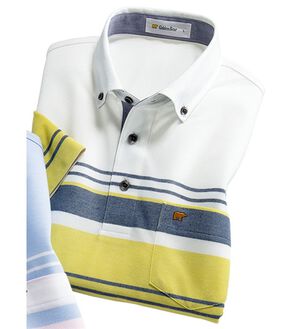 「＜ゴールデンベア＞マルチカラーアクティブポロシャツ（メンズシャツ）」｜イエロー系