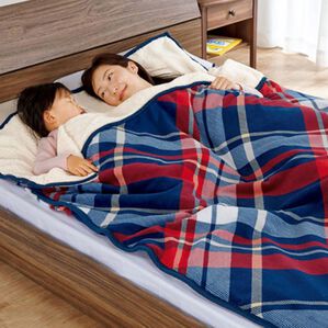 「もこもこあったか素材のすっぽり毛布＜洗える・袋毛布・シープ調ボア毛布・暖かい＞（毛布・ブランケット）」｜詳細画像