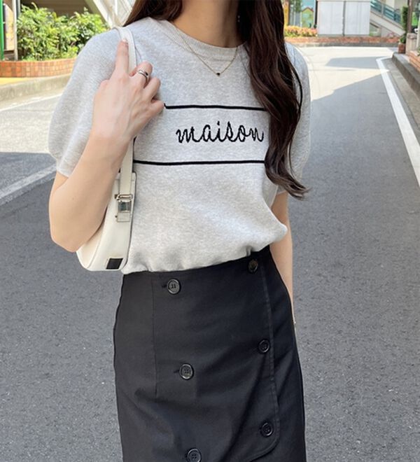 GeeRA（ジーラ）の「ロゴサマージャガードニット（ニット・セーター）」｜詳細画像