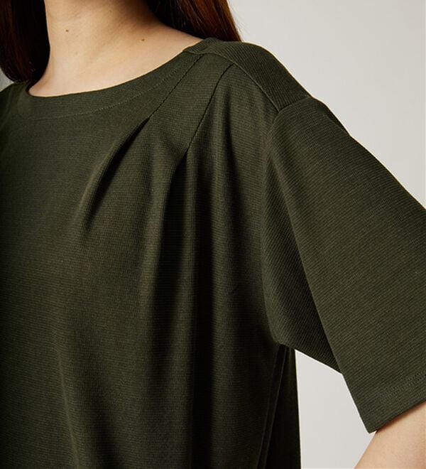 BELLUNA（ベルーナ）の「【接触冷感】かのこ素材タックデザインチュニックワンピース（その他ワンピース）」｜詳細画像