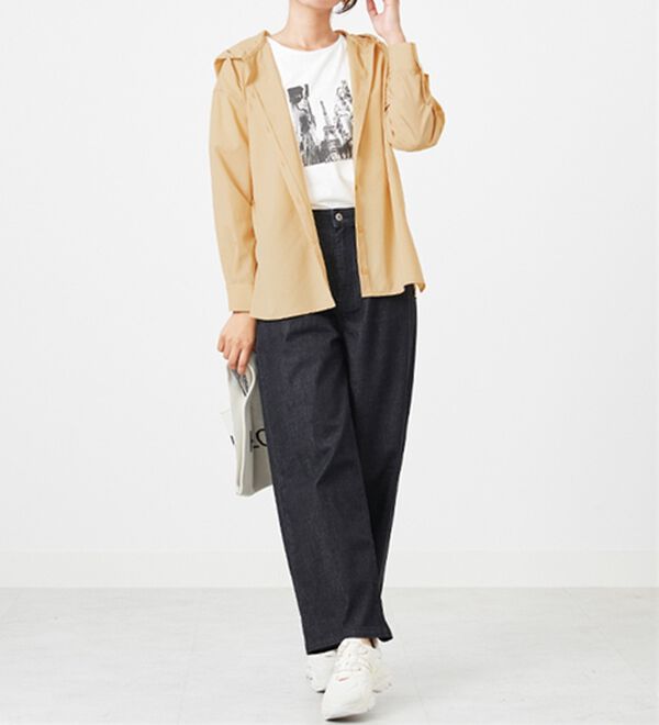 BELLUNA（ベルーナ）の「シアー素材フードデザインシャツ（シャツ）」｜詳細画像