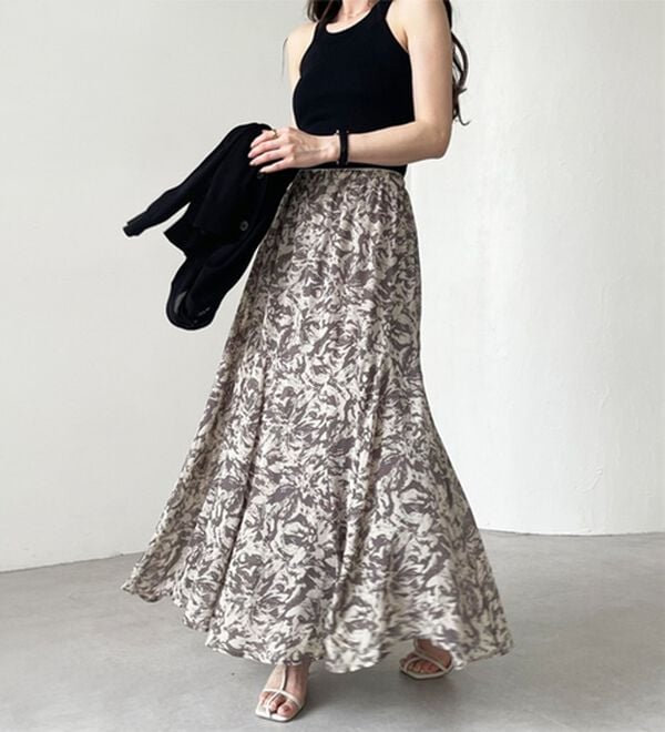 GeeRA（ジーラ）の「切替フレアーロングスカート（ロングスカート）」｜詳細画像