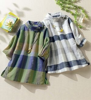 ルフラン（ルフラン）の「【２色組】さらり綿１００％お出かけブラウス＜ローレル＞（ブラウス）」｜詳細画像