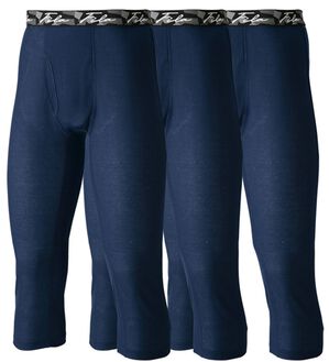 「【３枚組】＜フィラ＞肌側綿１００％風通すステテコ（メンズ肌着・インナーウェア）」｜ネイビー3枚組