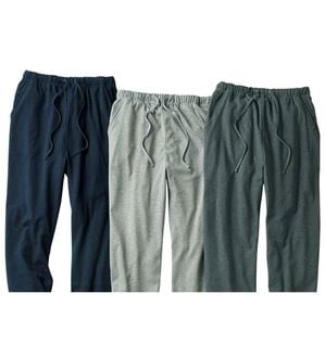 「【３本組】肌に優しい綿１００％なめらかスムースパンツ（メンズルームウェア）」｜3本組