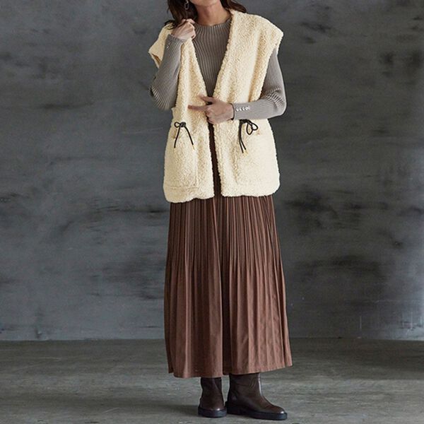 RANAN（ラナン）の「ウールライクボアベスト（ベスト）」｜詳細画像