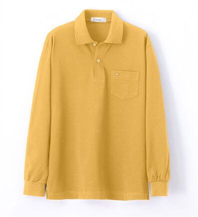 「＜ゴールデンベア＞上質国産ポロシャツ（長袖）（メンズポロシャツ）」