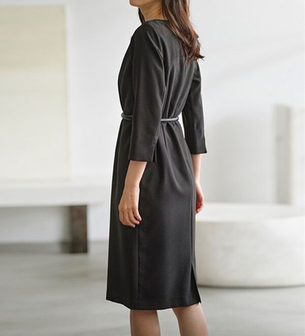 RANAN（ラナン）の「洗える！ベルト付タイトワンピース（その他ワンピース）」｜詳細画像