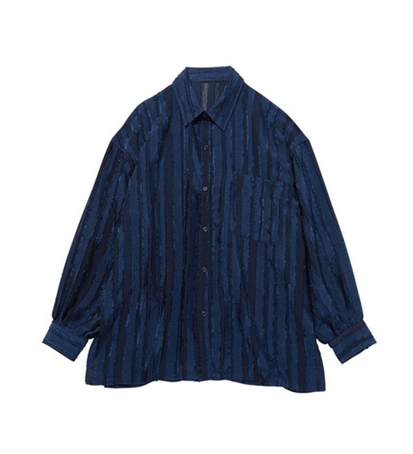 GeeRA（ジーラ）の「きらきらシアーストライプジャカードシャツ（シャツ）」｜詳細画像