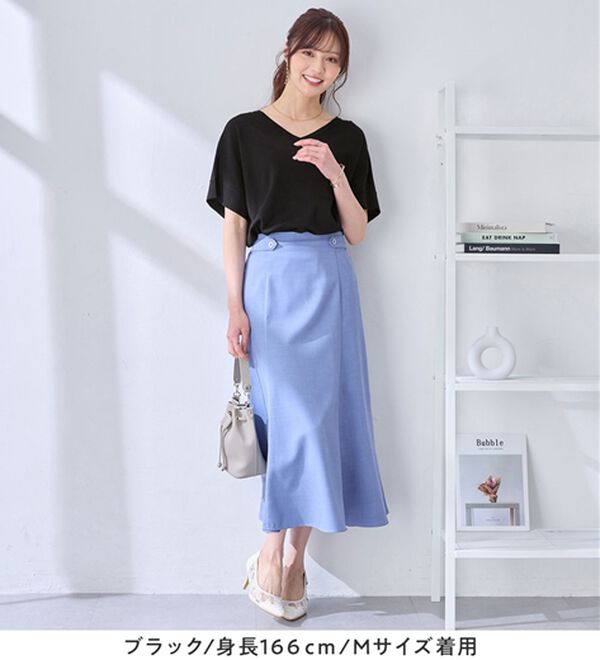 alotta（アロッタ）の「ゆるっと涼やかＶネックプルオーバー（ニット・セーター）」｜詳細画像