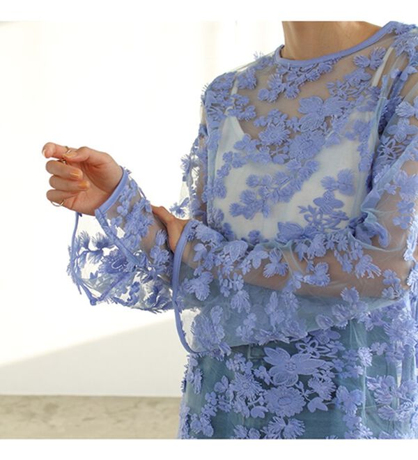 GeeRA（ジーラ）の「３Ｄレースブラウス（ブラウス）」｜詳細画像