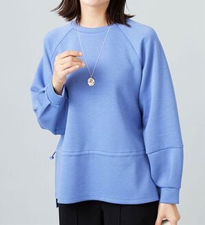 BELLUNA（ベルーナ）の「とろみ素材ドロスト使いプルオーバー（カットソー）」｜ライラック