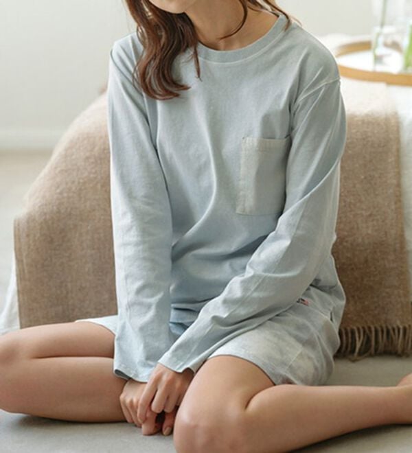 YU'NOW（ユナウ）の「【上下２点セット】ＵＳＡコットンＴシャツ＆パンツセット＜ユニセックス＞（パジャマ・ルームウェア）」｜詳細画像