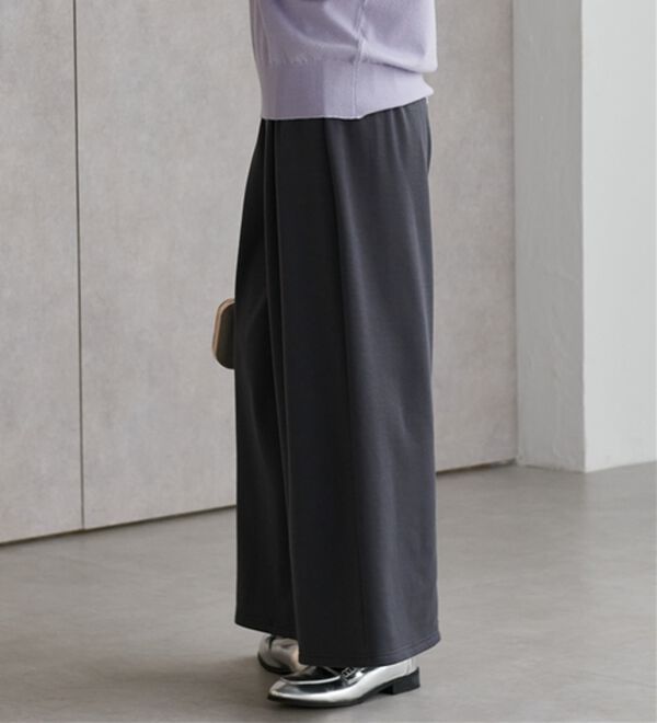 柔らかあったか！裏起毛ロングフレアガウチョパンツ - ベルーナ【公式】