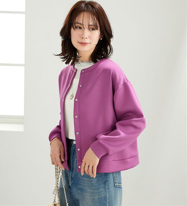 BELLUNA（ベルーナ）の「きれい見えスナップボタンカーディガン（ニットカーディガン）」｜詳細画像