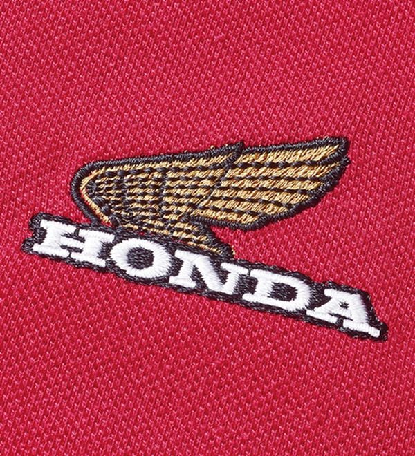 「＜ＨＯＮＤＡ＞ロゴ刺しゅう長袖鹿の子ポロシャツ（メンズポロシャツ）」｜詳細画像