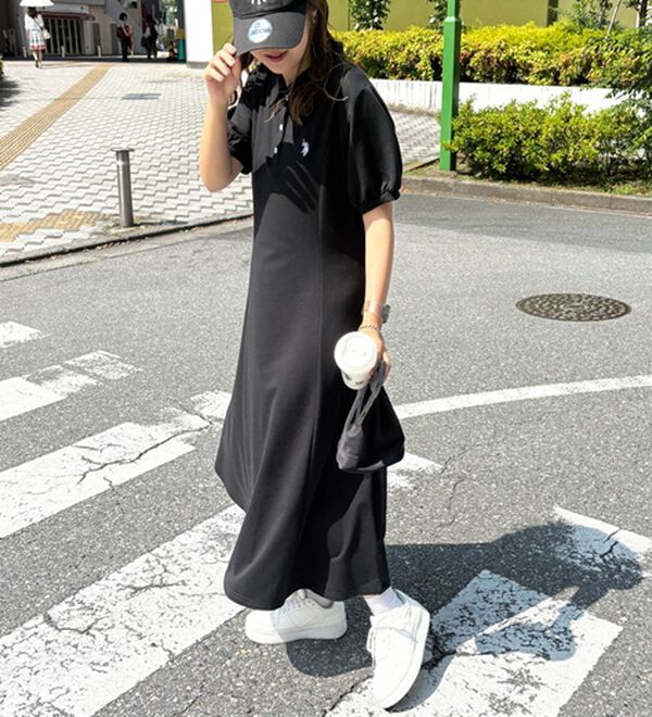 GeeRA（ジーラ）の「【Ｕ．Ｓ．ＰＯＬＯＡＳＳＮ】ポロ衿ワンピ―ス（その他ワンピース）」｜詳細画像