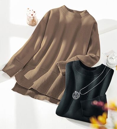 ルフラン（ルフラン）の「【２色組】異素材切替プルオーバー＜タリエル＞（カットソー）」