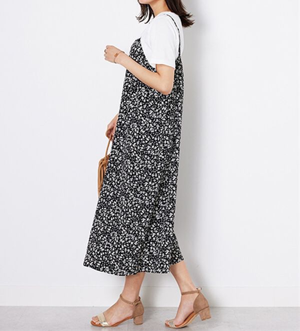 BELLUNA（ベルーナ）の「【2点セット】花柄プリントキャミワンピースアンサンブル（プリントワンピース）」｜詳細画像