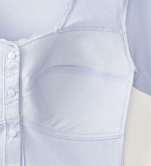 「【４色組】脱ぎ着が簡単！綿混前あきブラキャミ（肌着・インナーウェア）」｜詳細画像