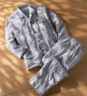 「＜コムルヴァン・オム・ウェルネス＞綿１００％腰ラクパジャマ（メンズルームウェア）」｜詳細画像