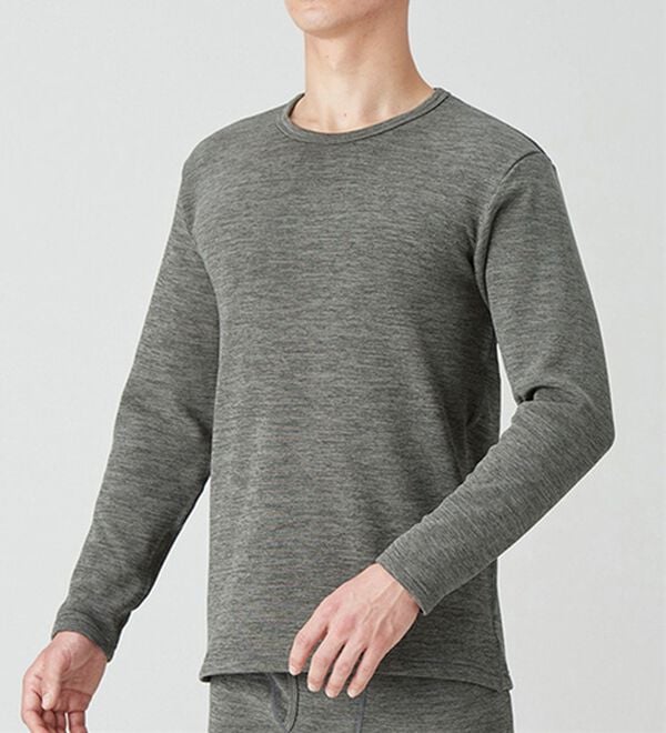 「【３枚組】裏ボアでしっかり暖か納得の極厚インナー３枚組（シャツ）（メンズ肌着・インナーウェア）」｜詳細画像