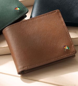 「＜アーノルド　パーマー＞サフィアーノレザー財布（メンズ財布・パスケース）」｜ブラウン