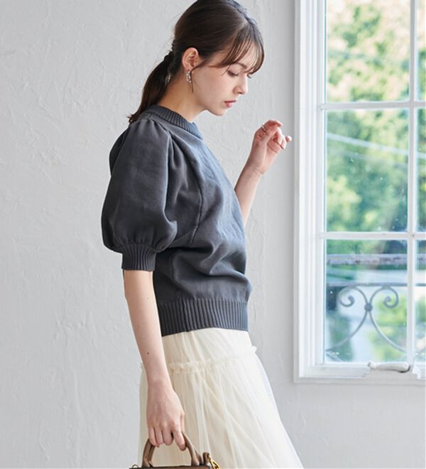 RANAN（ラナン）の「ボリュームパフスリーブニットトップス（ニット・セーター）」｜詳細画像