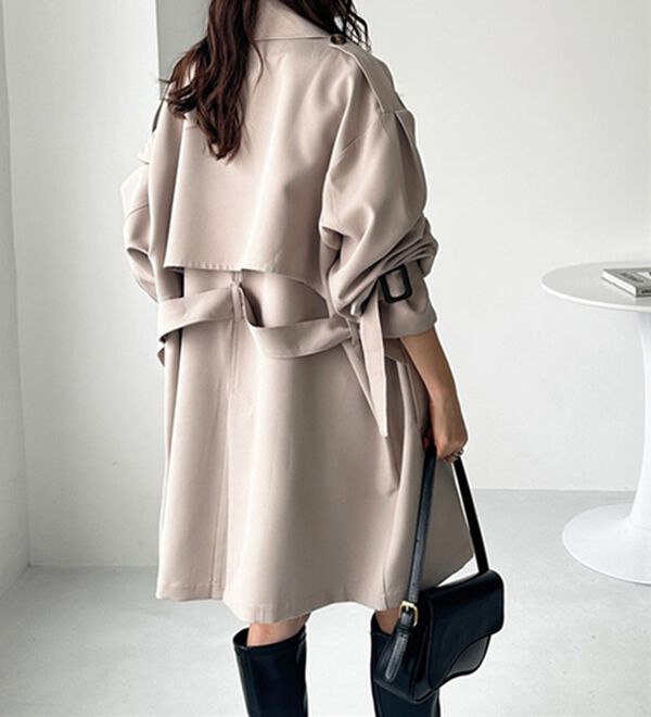 GeeRA（ジーラ）の「ミディ丈Ａライントレンチコート（ハーフコート）」｜詳細画像