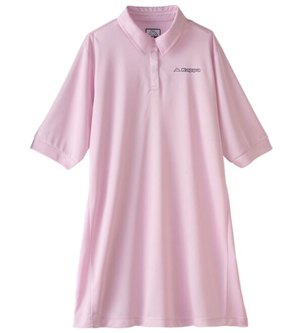 「Ｋａｐｐａ　５分袖ポロワンピース（シャツワンピース）」｜ライトピンク