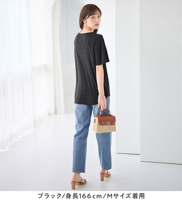 alotta（アロッタ）の「【4つの機能付】ひんやりチューリップ袖ブラウスTシャツ（カットソー）」｜詳細画像