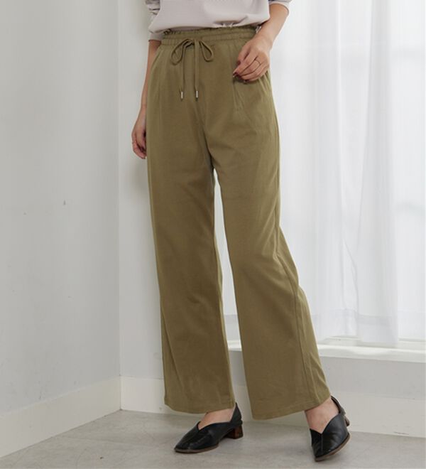 BELLUNA（ベルーナ）の「着心地楽々！綿１００％イージーパンツ（ワイドパンツ・ガウチョ）」｜詳細画像