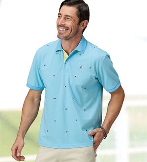 「＜ハッシュパピー＞ワッペン付配色ポロシャツ（メンズポロシャツ）」｜詳細画像