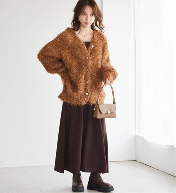 RANAN（ラナン）の「ラメ2WAYシャギーニットカーディガン（ニットカーディガン）」｜詳細画像