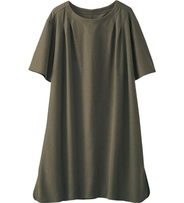 BELLUNA（ベルーナ）の「【接触冷感】かのこ素材タックデザインチュニックワンピース（その他ワンピース）」｜詳細画像