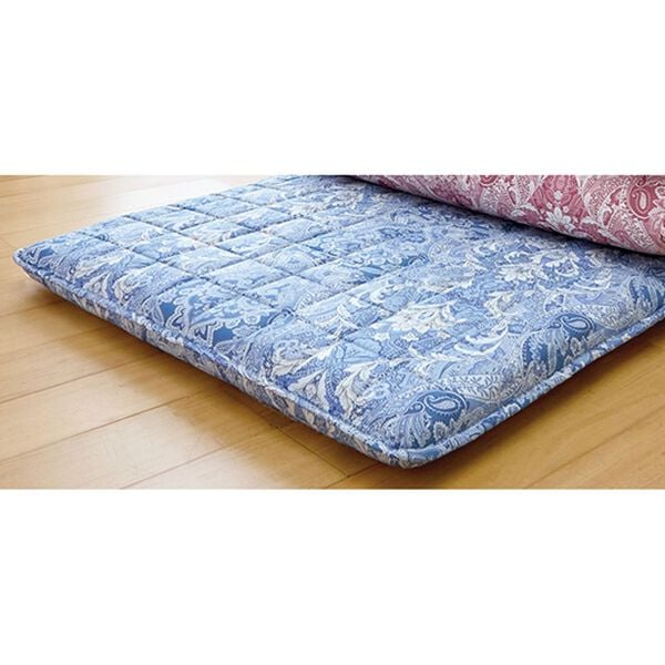 「カバーを取り外して洗える防ダニ敷布団（敷布団）」｜ブルー