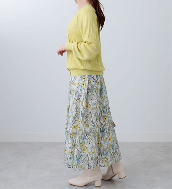 BELLUNA（ベルーナ）の「ラグラン使いプリーツカーディガン（ニットカーディガン）」｜詳細画像