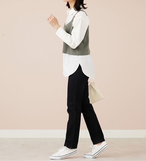 BELLUNA（ベルーナ）の「ニットビスチェ&times;シャツアンサンブル（アンサンブル）」｜詳細画像