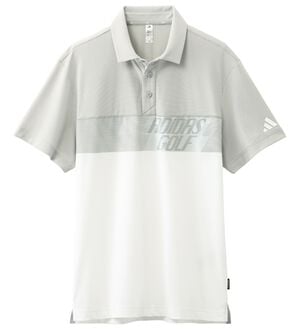 「＜アディダス＞カラーストレッチ半袖シャツ（メンズポロシャツ）」｜グレー&times;ホワイト