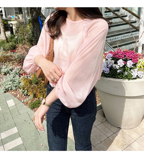 GeeRA（ジーラ）の「バックリボンシアーブラウス（ブラウス）」｜詳細画像