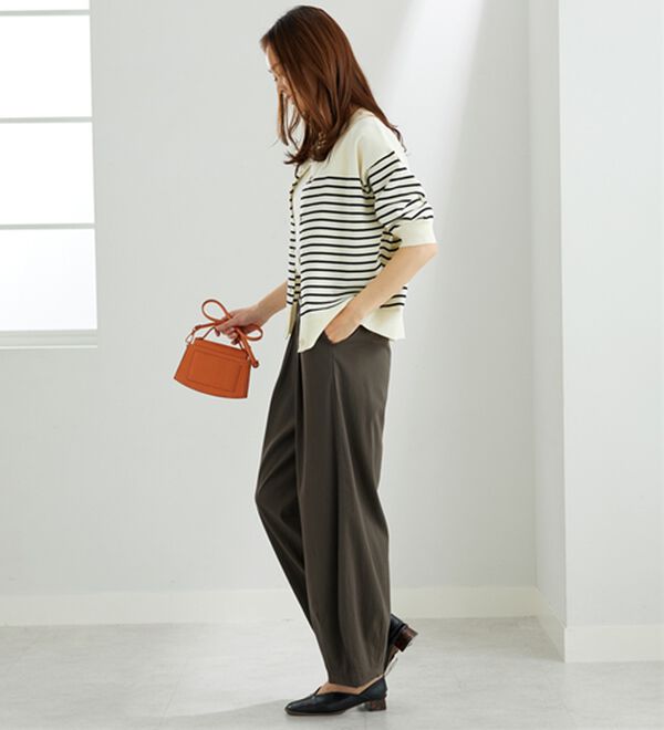 BELLUNA（ベルーナ）の「【快適Ｌａｂ．】洗える！軽い！５分袖ニットカーディガン（ニットカーディガン）」｜詳細画像