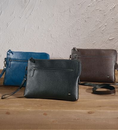 「＜ヒロコ・コシノ　オムベーシック＞大人の本革２ＷＡＹスマートショルダー（メンズショルダーバッグ）」