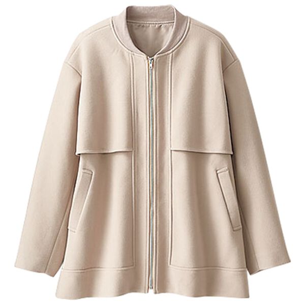 BELLUNA（ベルーナ）の「ウール調素材フリル使いブルゾン（ブルゾン）」｜詳細画像