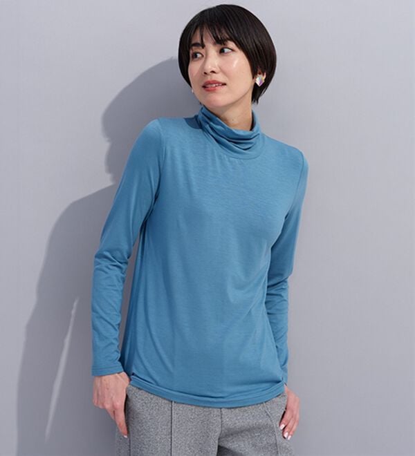 BELLUNA（ベルーナ）の「なめらかテンセル（ＴＭ）繊維ストレッチプルオーバー（カットソー）」｜詳細画像