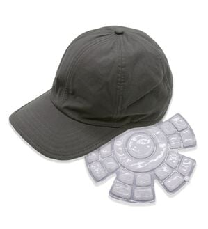 「熱暑に！ヒンヤリクーラー内蔵キャップ紳士（帽子）」｜グレー