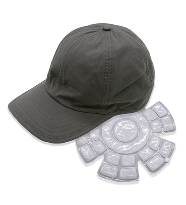 「熱暑に！ヒンヤリクーラー内蔵キャップ紳士（帽子）」｜グレー