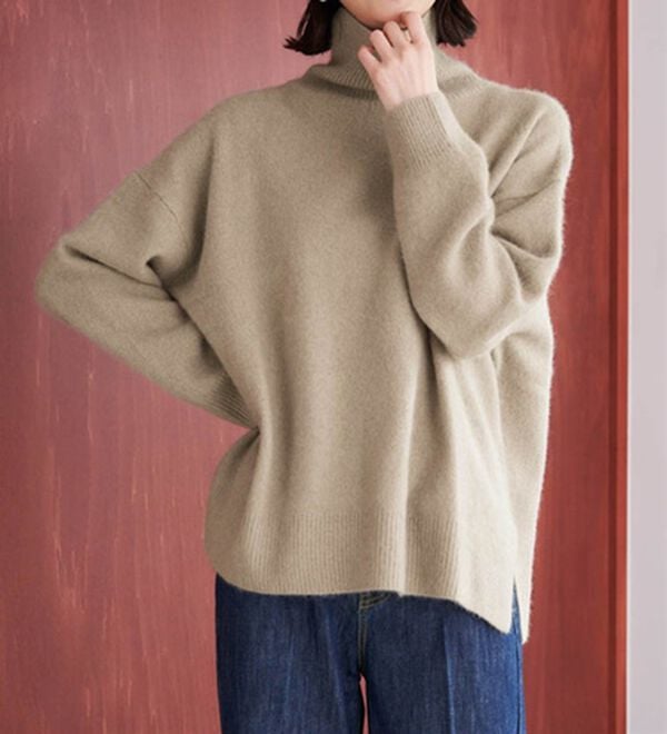 RANAN（ラナン）の「フォックス入りタートルネックニットプルオーバー（ニット・セーター）」｜詳細画像